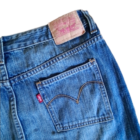Levi's 10 Straight Blue Denim Mini Skirt - Picture 2 of 11